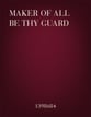 Maker of All Be Thou My Guard SAB choral sheet music cover